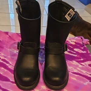 Frye Kids Black Leather Boots